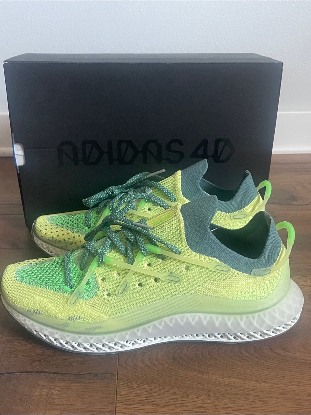 NIB adidas 4D Men’s Fusio Semi Frozen Yellow Running Shoes Size 9